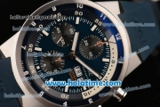 IWC Aquatimer Chronograph Cousteau Divers Swiss Valjoux 7750-SHG-MD Automatic Steel Case with White Markers and Blue Dial - 1:1 Original