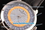 Vacheron Constantin Metiers D Art Miyota OS2035 Quartz Steel Case with Roman Numeral Markers and White Dial