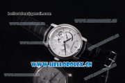 Audemars Piguet Jules Audemars Dual Time Asia ST25 Automatic Steel Case Silver Dial Stick Markers and Black Leather Strap