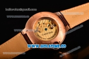 Cartier Ballon Bleu De Tourbillon Asia Automatic Rose Gold Case with Brown Dial and Roman Numeral Markers