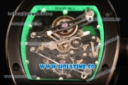 Richard Mille RM 038 Asia Automatic PVD Case with Skeleton Dial and Green Rubber Strap