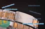 Rolex Datejust Automatic Two Tone Strap with Gold Bezel and Silver Dial