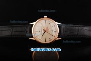 Vacheron Constantin New Model Swiss ETA 2892 Automatic Movement Rose Gold Case with White Dial and Stick Markers