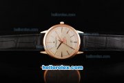 Vacheron Constantin New Model Swiss ETA 2892 Automatic Movement Rose Gold Case with White Dial and Stick Markers Vacheron Constantin New Model Swiss ETA 2892 Automatic Movement Rose Gold Case with White Dial and Stick Markers