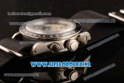 Rolex Daytona Vintage Chronograph Steel Case OS20 Quartz with White Dial and Black Nylon Strap