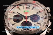 Tag Heuer Formula 1 Miyota OS20 Quartz Steel Case with White Dial PVD Bezel and Stick Markers