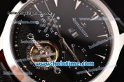 Jaeger-LECoultre Master Asia Automatic Steel Case with Silver Sitck Markers and Black Dial