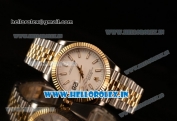 Rolex Datejust 37mm Swiss ETA 2836 Automatic Two Tone with White Dial and Stick Markers