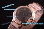 Cartier ballon bleu de Swiss ETA Quartz Full Rose Gold with Black Dial