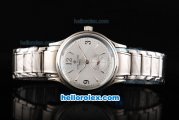 Patek Philippe Automatic Movement Steel Case with Silver Dial and Steep Strap