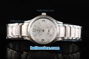 Patek Philippe Automatic Movement Steel Case with Silver Dial and Steep Strap