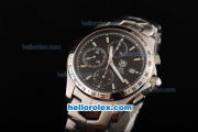 Tag Heuer Link Swiss Valjoux 7750 Automatic Movement Full Steel with Black Dial and Silver Stick Markers