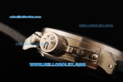 U-BOAT Italo Fontana Automatic Movement Silver Case with Black Dial and White Numeral Marking-Black Leather Strap