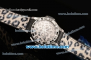 Hublot Big Bang Snow Leopard Chrono Miyota OS20 Quartz PVD Case with White/Black Markers and Leopard Leather Bracelet