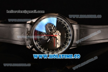 Tag Heuer Mikrogirder 2000 Chrono Miyota Quartz PVD Case with Black Dial and Rubber Strap - Red Second Hand