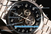 Tag Heuer Mikrograph Chrono Miyota OS10 Quartz Full Steel with Black/Grey Dial and Arabic Numeral Markers