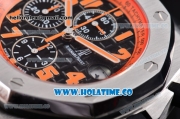 Audemars Piguet Royal Oak Offshore Volcano Chrono Swiss Valjoux 7750 Automatic Steel Case with Black Dial and Orange Numeral Markers (J12)