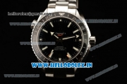 Omega Seamaster Planet Ocean 600M Co-axial GMT Clone Omega 8605 Automatic Steel Case Black Dial With Stick Markers Steel Bracelet- 1:1 Original(KW)