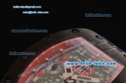 Richard Mille RM011 Swiss Valjoux 7750-SHG Automatic PVD Case with Black Rubber Strap and Skeleton Dial Numeral Markers