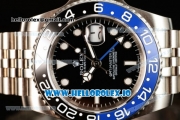 Rolex GTM-Master II 2836 Automatic Steel Case with Black Dial Dots Markers and Steel Bracelet