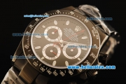 Rolex Daytona Oyster Perpetual Swiss ETA 7750 Automatic Movement Full PVD with Black Dial and White Stick Markers