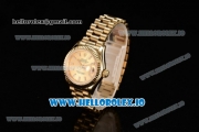 Rolex Datejust Swiss ETA 2671 Automatic Yellow Gold Case with Yellow Gold Dial Stick Markers and Yellow Gold Bracelet (BP)