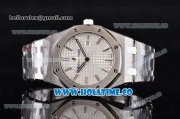 Audemars Piguet Royal Oak Swiss Quartz Steel Case/Bracelet with White Dial and Stick Markers