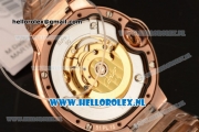 Cartier Ballon Bleu De Medium Swiss ETA 2671 Automatic Rose Gold Case Silver Dial Roman Numeral Markers and Rose Gold Bracelet - 1:1 Original