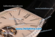 Vacheron Constantin Malte Swiss ST Tourbillon Steel Case with Black Alligator Strap Diamond Bezel and Beige Dial (FT)