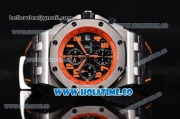 Audemars Piguet Royal Oak Offshore Volcano Chrono Swiss Valjoux 7750 Automatic Steel Case with Black Dial and Orange Numeral Markers (J12)