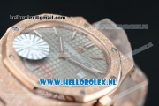 Audemars Piguet Royal Oak Swiss Quartz Rose Gold Case with Grey Dial and Rose Gold Bracelet (EF)