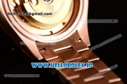 Rolex Datejust Swiss ETA 2671 Automatic Rose Gold Case with Brown Dial Diamonds Markers and Rose Gold Bracelet (BP)