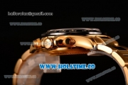 Rolex Daytona Chrono Swiss Valjoux 7750 Automatic Yellow Gold Case/Bracelet with Diamonds Markers Ceramic Bezel and Black Dial (BP)