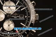 Breitling Chronoliner Chronograph Swiss Valjoux 7750 Automatic Steel Case with Black Dial Ceramic Bezel Stick Markers and Stainless Steel Bracelet