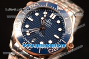 Omega Seamaster New Collection Senda Gold On Steel With Clone Omega 8500 Automatic Blue Dial 210.20.42.20.03.002