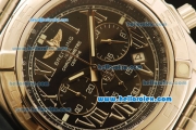 Breitling Chronomat B01 Chronograph Miyota Quartz Full Steel with Black Dial and Silver Roman Markers