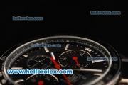 Tag Heuer Carrera Chronograph Automatic Movement with Black Dial and Bezel-Rubber Strap