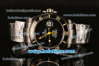 Rolex Submariner Bamford Asia 2813 Automatic Full PVD with Black Micro Checkered Dial - Yellow Spirit