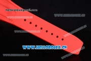 Richard Mille RM60-01 Asia Automatic Steel Case with Skeleton Dial Red Rubber Strap and Stick/Arabic Numeral Markers