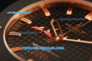 Hublot Classic Fusion Swiss ETA 2824 Automatic Movement Gold Case with Black Bezel and Black Rubber Strap