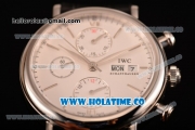 IWC Portofino Chrono Swiss Valjoux 7750 Automatic Steel Case with White Dial and Stick Markers