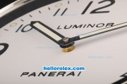 Panerai Luminor Swiss Quartz Movement Steel Case with White Dial with Black Markers-35cm Wall Clock