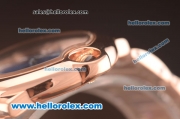 Cartier Ballon Bleu De Cartier Swiss ETA Quartz Full Rose Gold with Blue Dial and Roman Markers