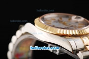 Rolex Datejust Automatic Movement White Dial with Gold Stick Markers and Gold Bezel-18K Gold Never Fade