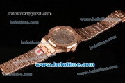 Audemars Piguet Royal Oak Swiss ETA 2824 Automatic Full Rose Gold with Sitck Markers and Gray Dial - 1:1 Original