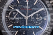 Omega Speedmaster Co-Axial Chronograph Dark Side of the Moon Swiss Valjoux 7750 Automatic PVD Case with Black Dial Stick Markers and Red Leather Strap (EF)