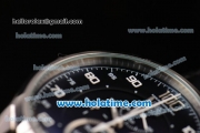 Tag Heuer Mikrograph Chrono Miyota OS10 Quartz Steel Case with White Markers and Black Dial