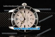 Breitling Superocean Heritage II 42 Swiss ETA 2824 Automatic Steel Case White Dial With Stick Markers Black Rubber Strap(JH)