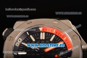 Audemars Piguet Royal Oak Offshore Diver Asia Automatic Steel Case with Black Dial Orange Rubber Strap and White Stick Markers (EF)