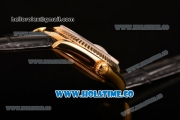 Rolex Day-Date Asia 2813/Swiss ETA 2836/Clone Rolex 3135 Automatic Yellow Gold Case with Black MOP Dial and Roman Numeral Markers (BP)